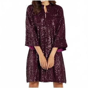 NEW JUDE CONNALLY delia sequins mini dress in garnet